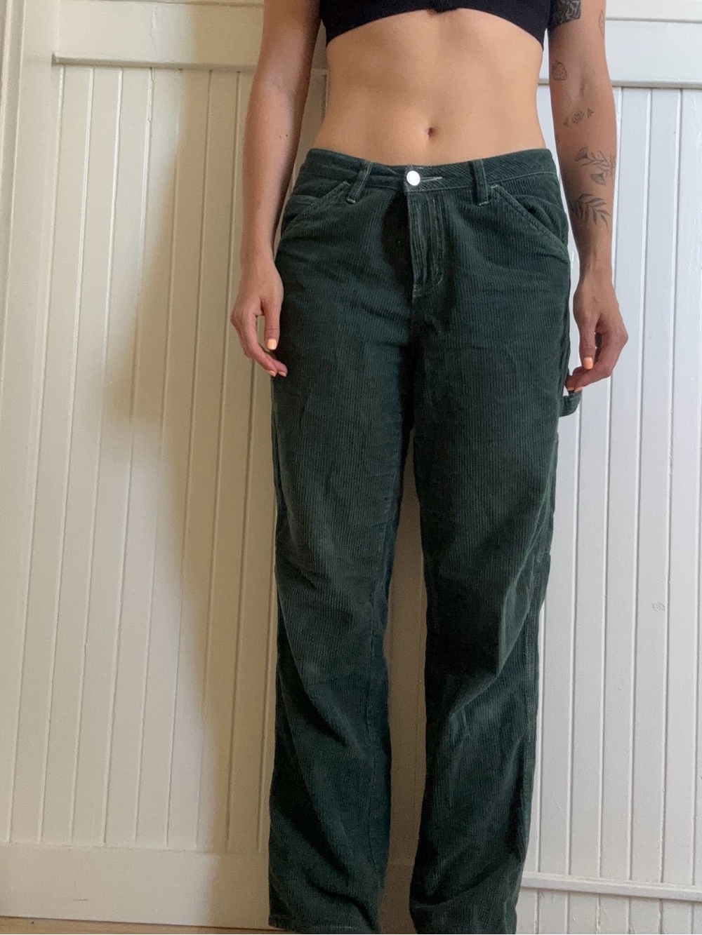 Dark Green Corduroy Pants